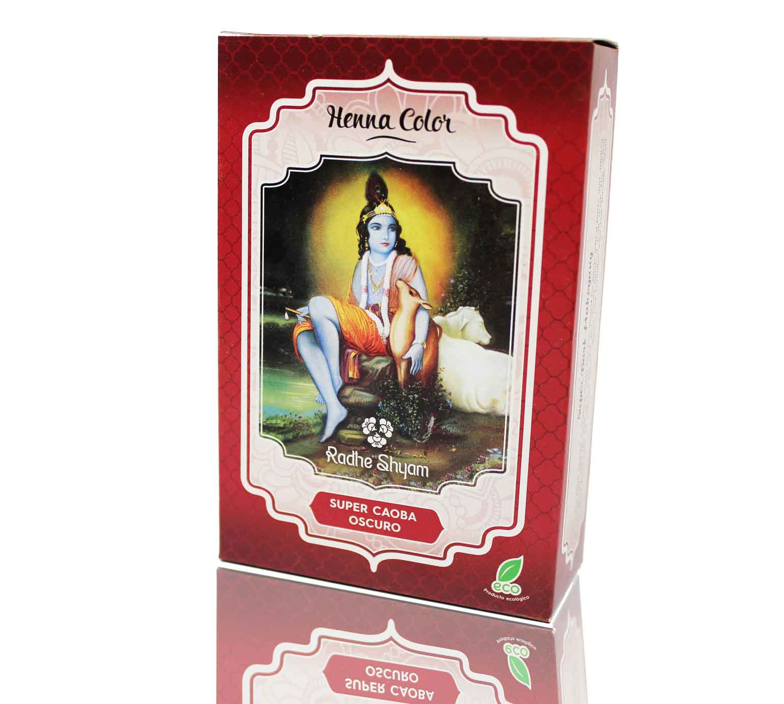 línea capilar HENNA SUPER CAOBA OSCURO POLVO 100GRS